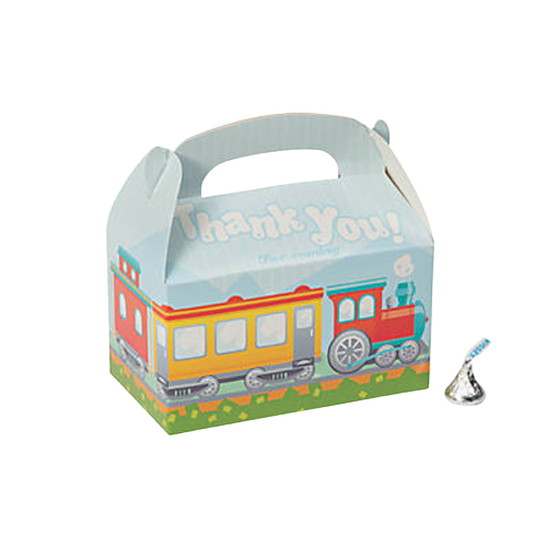 Train Party Thank You Steam Train Favor Box
