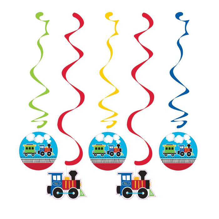 All Aboard Train Dizzy Danglers -5ct